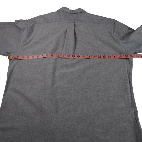 Vintage Botany 500 Men's L 16-16.5 Chambray Button Down Single Needle Tailoring - Picture 10 of 13